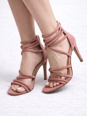 Rouge Helium Dusty Rose Strappy Heels